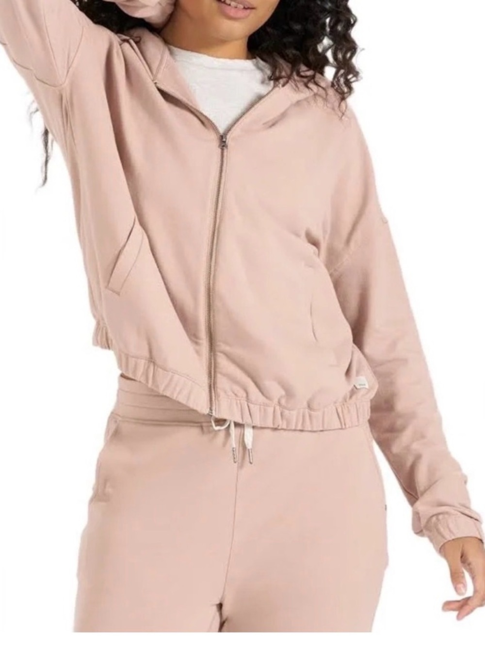 Vuori Laguna Dogwood Pink Zip Up Hoodie VW256 Womens Large NWT Athletic Jacket - Picture 1 of 10